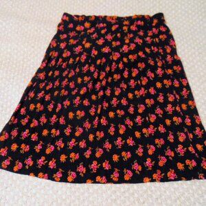 Vintage Crinkle Skirt Plus 16W Floral Cottagecore Coquette Romantic Hong Kong